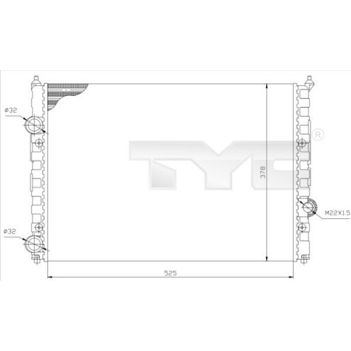 TYC Motorkühler 737-0036 TYC Motorkühler 737-0036