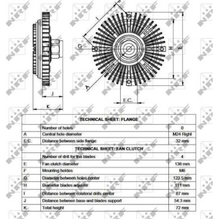 NRF Lüfterkupplung 49521 NRF Lüfterkupplung 49521