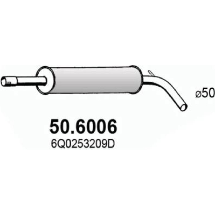 ASSO Mittelschalldämpfer 50.6006 ASSO Mittelschalldämpfer 50.6006