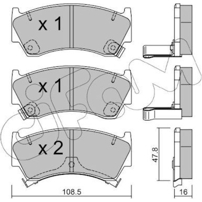 CIFAM Bremsbelagsatz, Scheibenbremse 822-278-0 CIFAM Bremsbelagsatz, Scheibenbremse 822-278-0