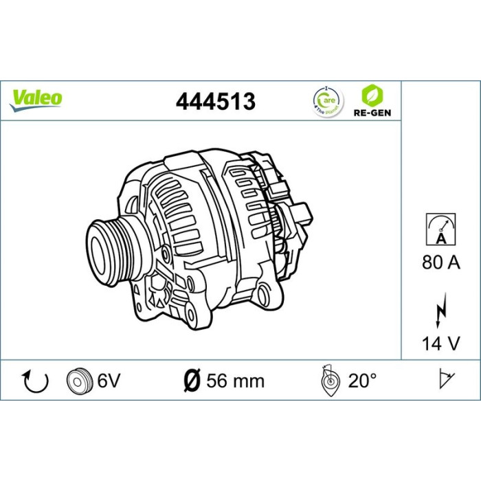 Valeo Lichtmaschine 444513 Valeo Lichtmaschine 444513