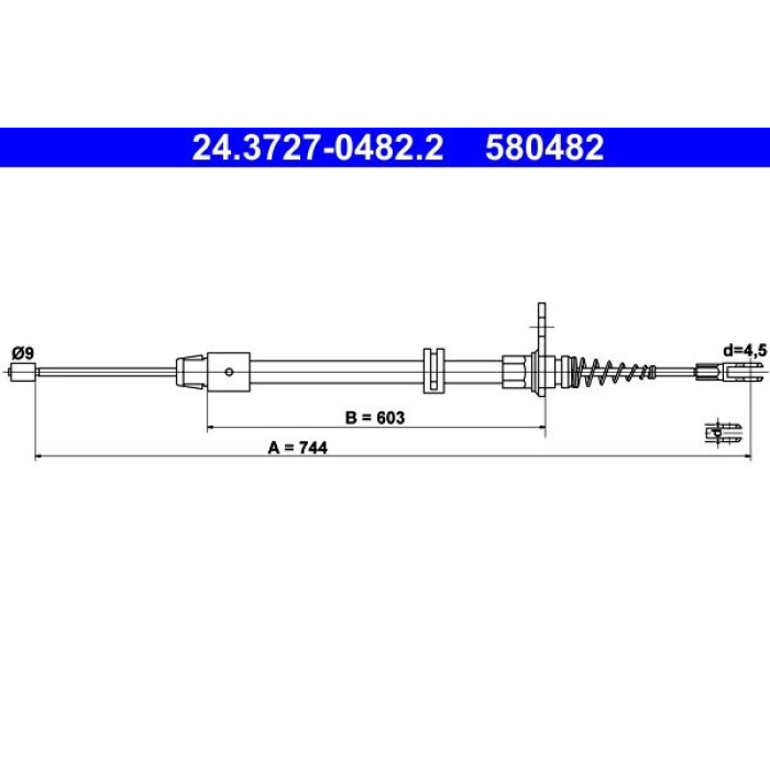 ATE Handbremsseil 24.3727-0482.2 ATE Handbremsseil 24.3727-0482.2