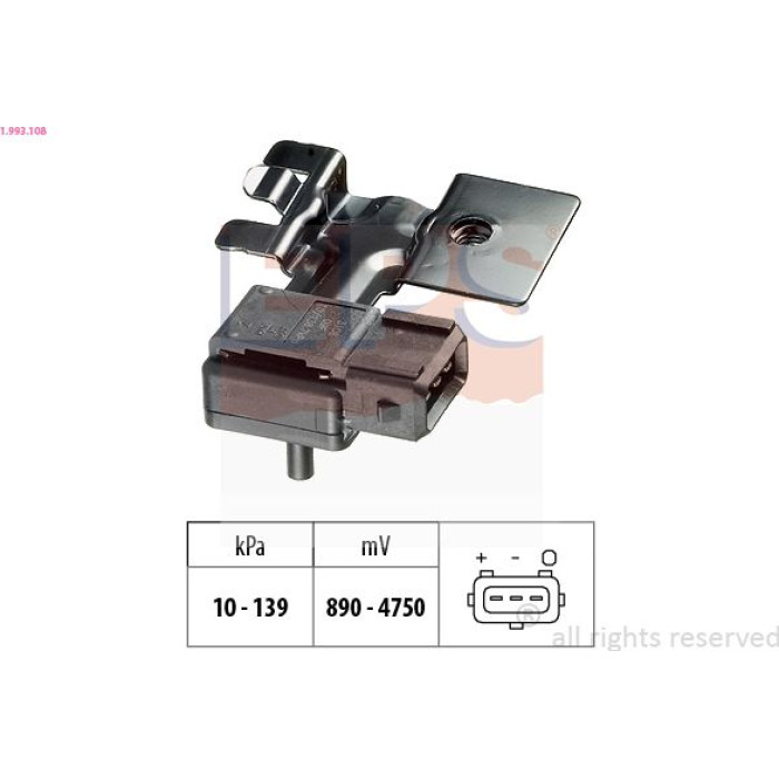 Luftdrucksensor, Saugrohrdruck 1.993.108