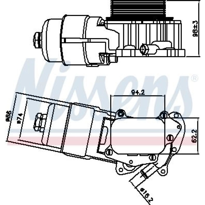 Nissens Ölkühler PKW 90703 Nissens Ölkühler PKW 90703