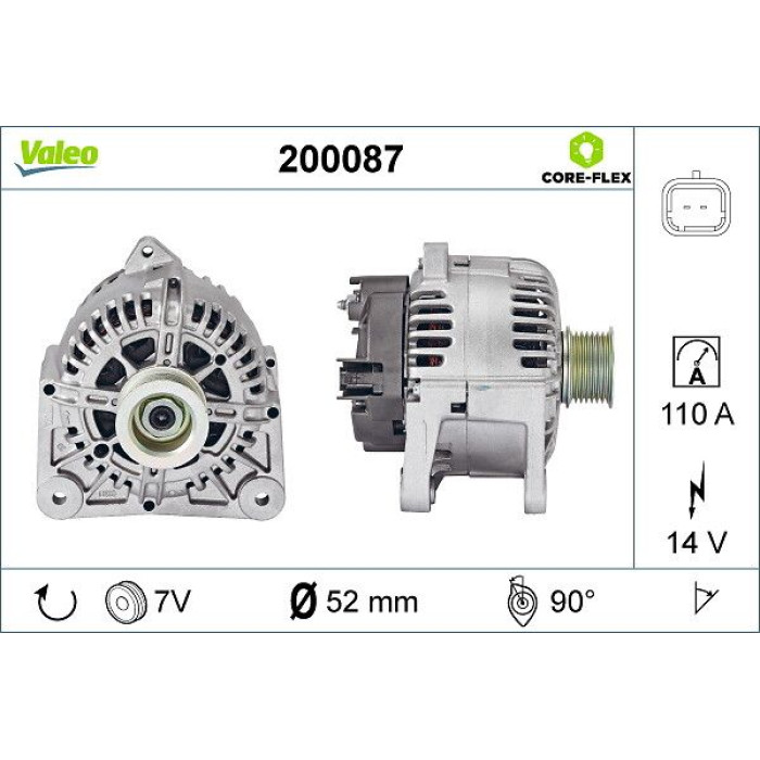 Valeo Lichtmaschine 200087 Valeo Lichtmaschine 200087