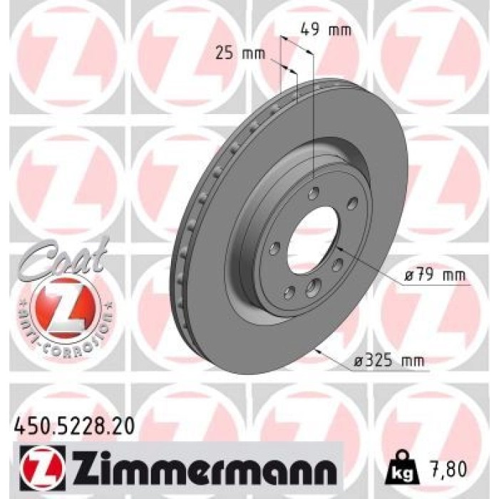 Zimmermann Bremsscheibe 450.5228.20 Zimmermann Bremsscheibe 450.5228.20