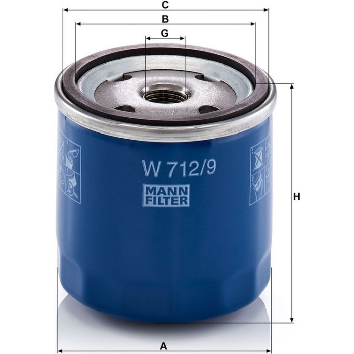 MANN-FILTER Ölfilter W 712/9