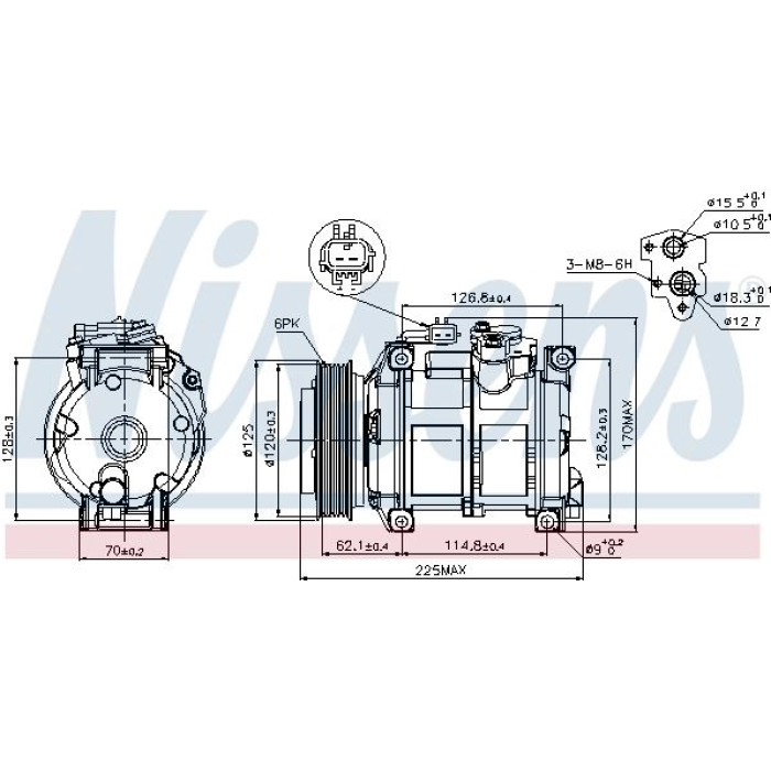 Nissens Klimakompressor PKW 89074 Nissens Klimakompressor PKW 89074