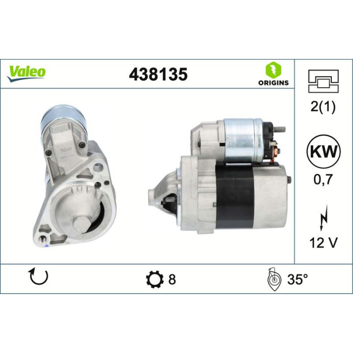 Valeo Anlasser 438135 Valeo Anlasser 438135