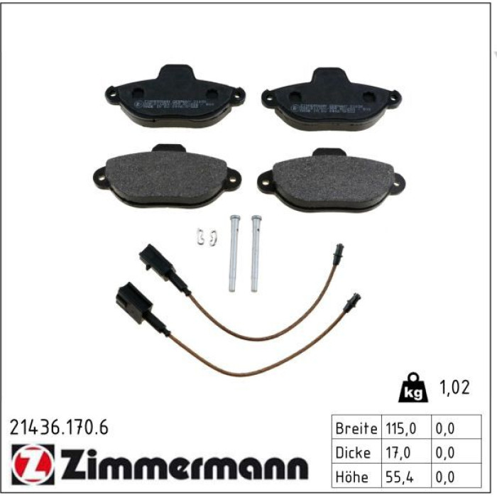 21436.170.6 ZIMMERMANN Bremsbeläge 21436.170.6 21436.170.6 ZIMMERMANN Bremsbeläge 21436.170.6