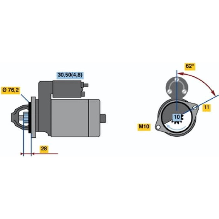 Bosch Anlasser 0001109260 Bosch Anlasser 0001109260