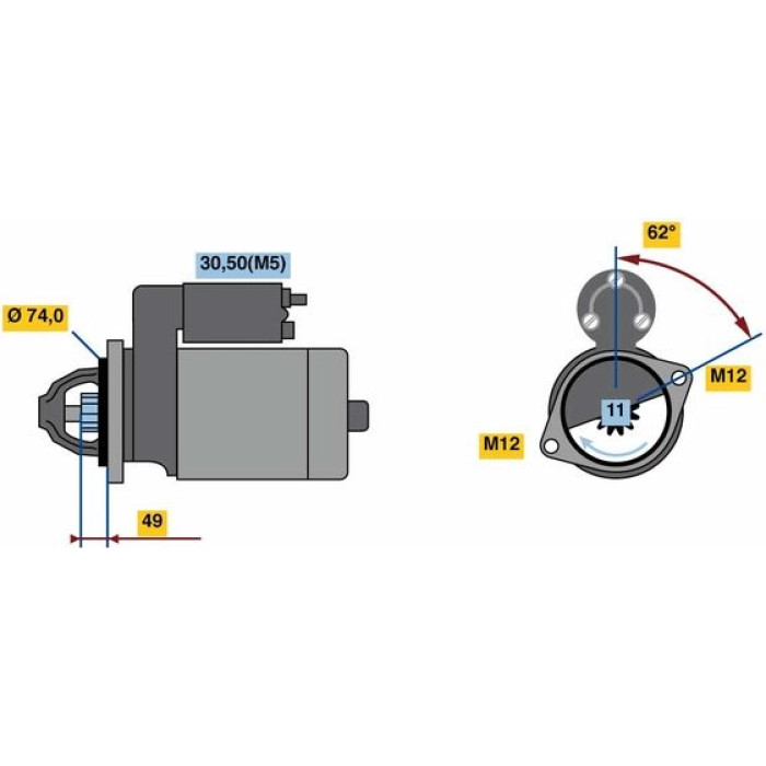 Bosch Starter 0 001 138 039 Bosch Starter 0 001 138 039