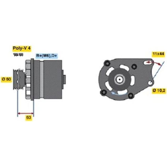 0 986 038 621 Bosch Lichtmaschine 0 986 038 621