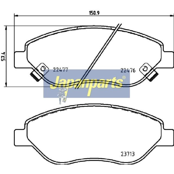 Japanparts Bremsbeläge PA-0244AF Japanparts Bremsbeläge PA-0244AF