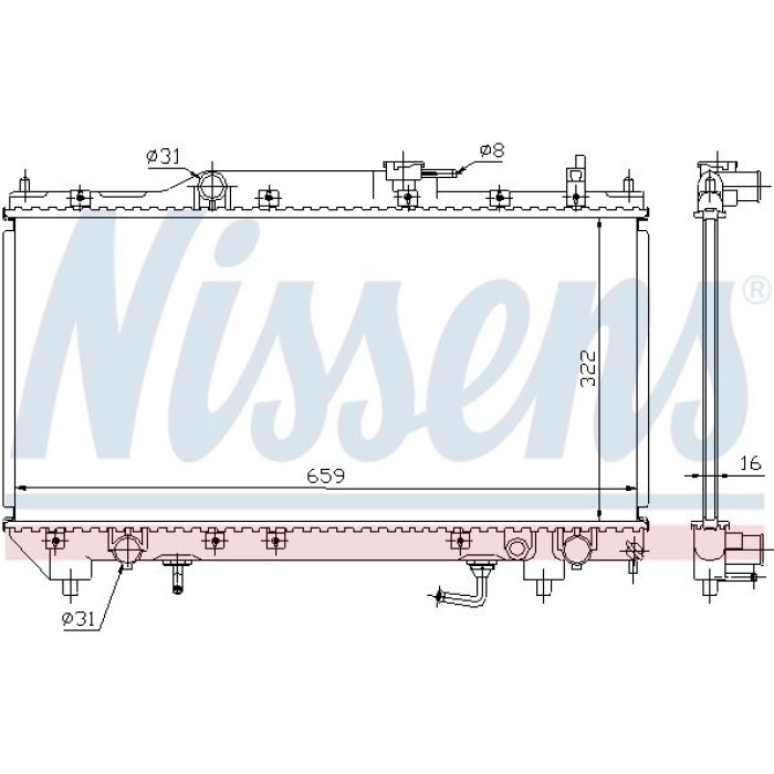 Nissens Wasserkühler PKW 64782A Nissens Wasserkühler PKW 64782A
