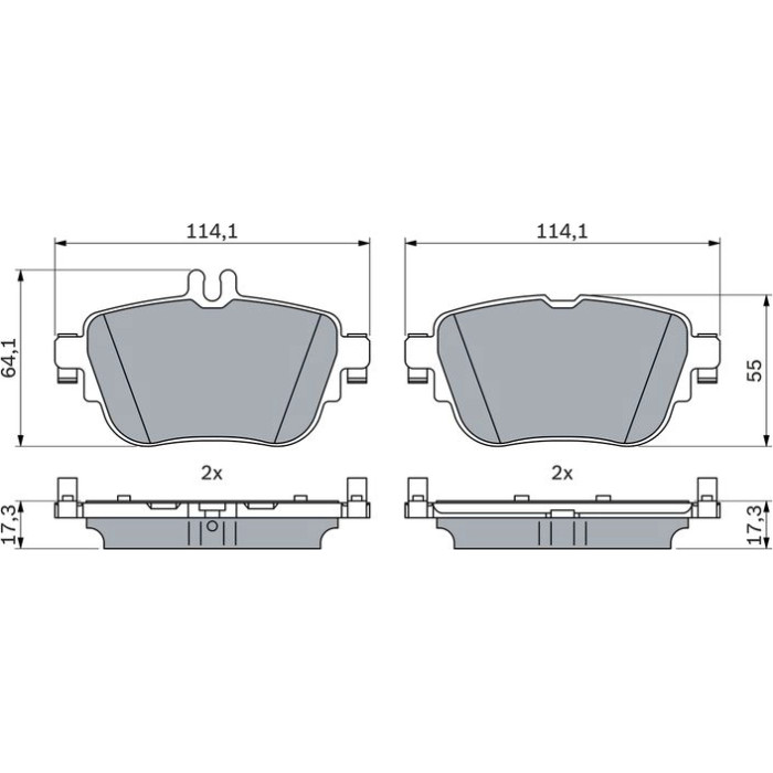 Bosch Bremsbelagsatz 0 986 424 845 Bosch Bremsbelagsatz 0 986 424 845