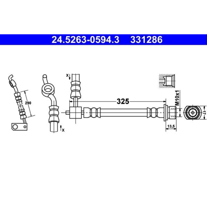 ATE Bremsschlauch 24.5263-0594.3 ATE Bremsschlauch 24.5263-0594.3