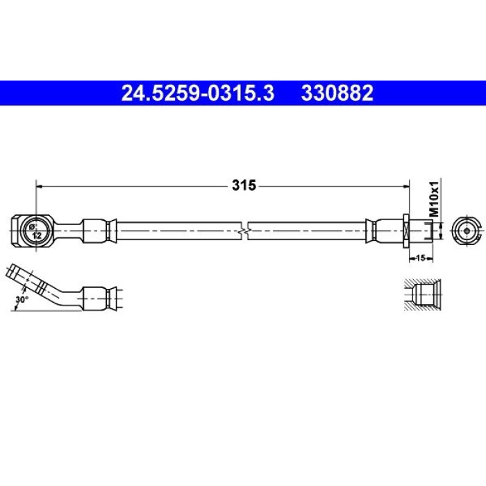 ATE Bremsschlauch 24.5259-0315.3 ATE Bremsschlauch 24.5259-0315.3