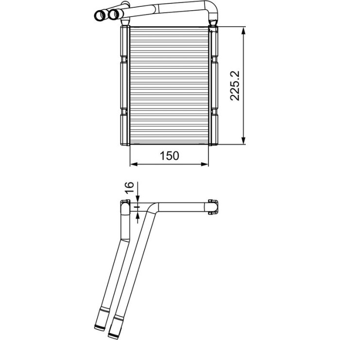 Valeo Wärmetauscher 811548 Valeo Wärmetauscher 811548