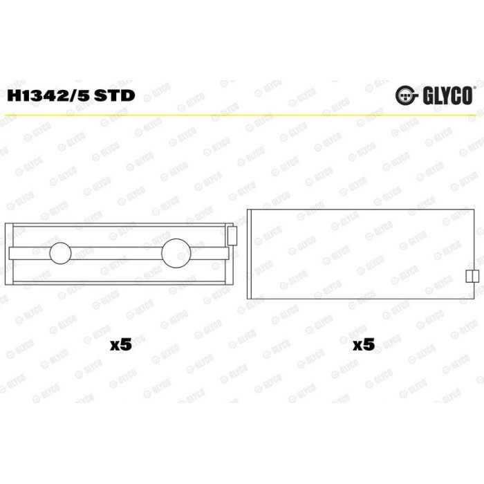 GLYCO Kurbelwellenlager H1342/5 STD GLYCO Kurbelwellenlager H1342/5 STD