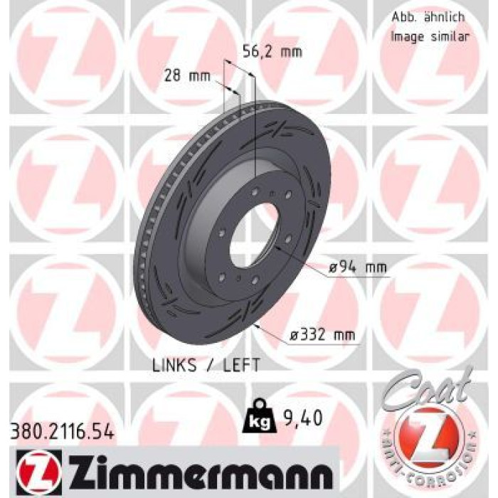 Zimmermann Bremsscheibe 380.2116.54 Zimmermann Bremsscheibe 380.2116.54
