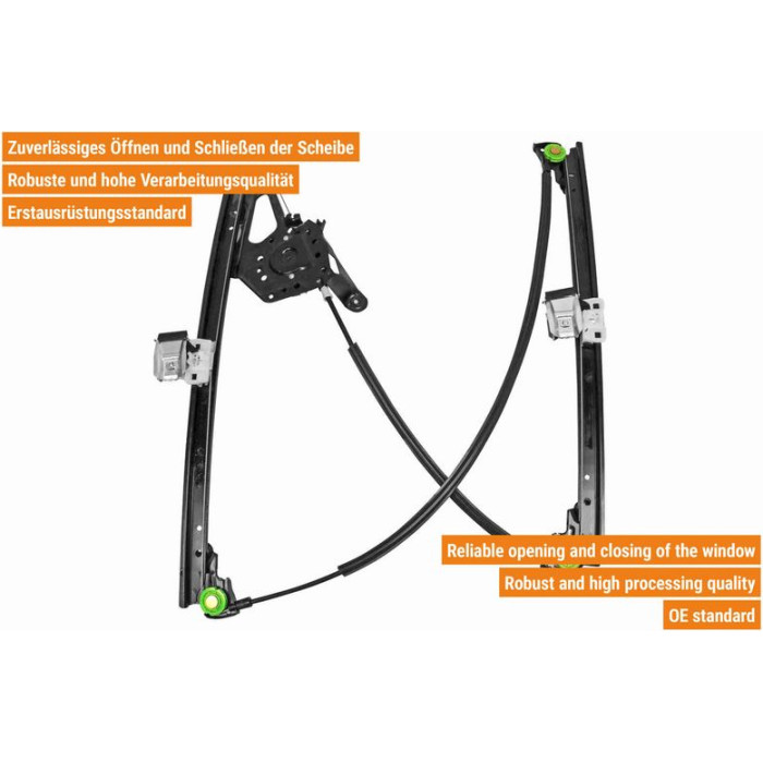 VAICO V10-3060 Fensterheber vorne links, elektrisch, ohne Motor, mit Trägerplatte, mit Komfortfunktion VAICO V10-3060 Fensterheber vorne links, elektrisch, ohne Motor, mit Trägerplatte, mit Komfortfunktion