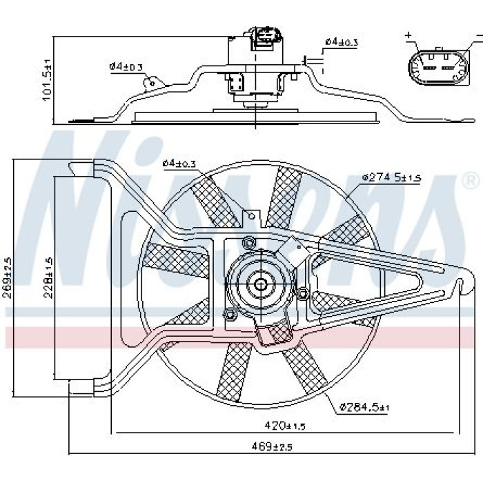 Nissens Kühlerlüfter PKW 85041 Nissens Kühlerlüfter PKW 85041