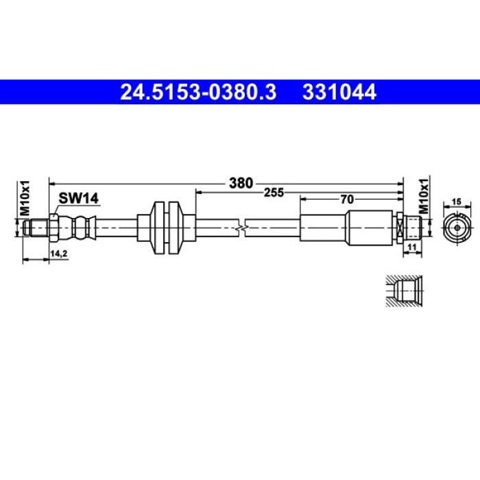 ATE Bremsschlauch 24.5153-0380.3