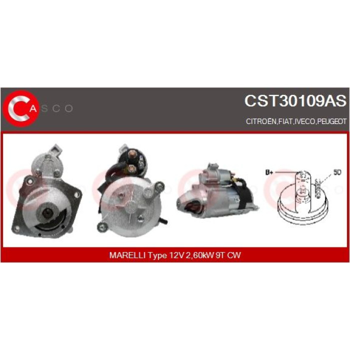 CASCO Anlasser CST30109AS CASCO Anlasser CST30109AS