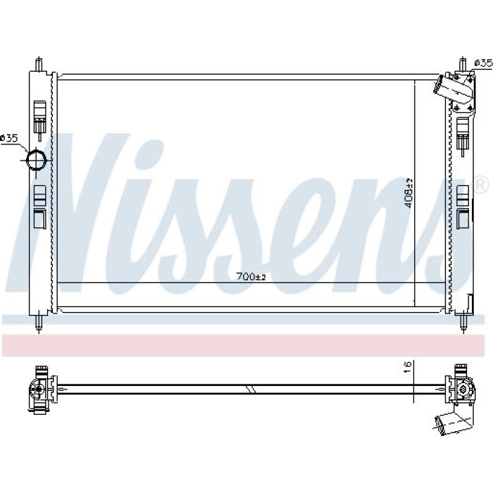 Nissens Wasserkühler PKW 636033 Nissens Wasserkühler PKW 636033