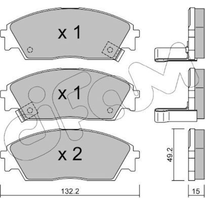 CIFAM Bremsbelagsatz, Scheibenbremse 822-236-1 CIFAM Bremsbelagsatz, Scheibenbremse 822-236-1