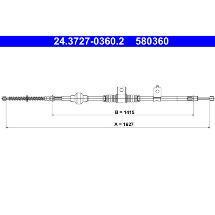 ATE Handbremsseil 24.3727-0360.2 ATE Handbremsseil 24.3727-0360.2