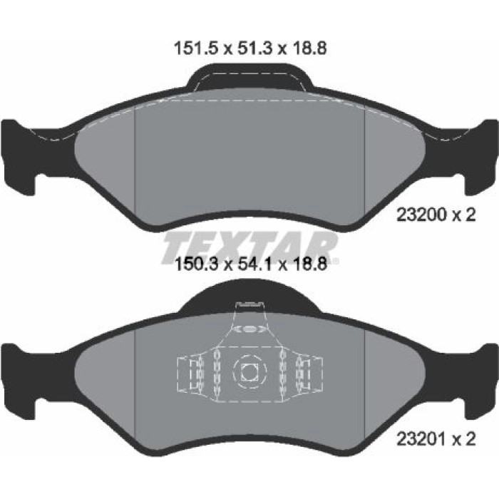Textar Bremsbelagsatz 2320001 Textar Bremsbelagsatz 2320001