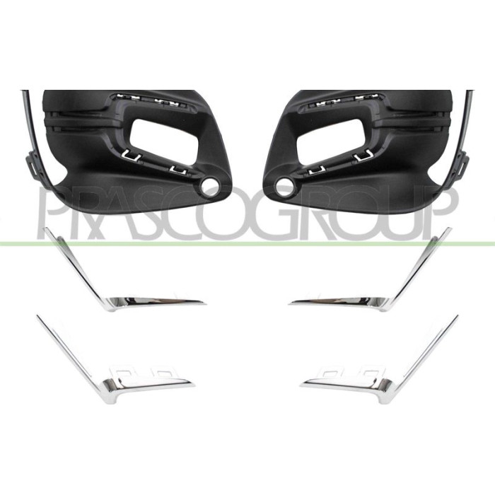 Prasco Grill unten links+rechts SATZ schwarz/Chrom mit Nebelscheinwerfer RN3322125 Prasco Grill unten links+rechts SATZ schwarz/Chrom mit Nebelscheinwerfer RN3322125