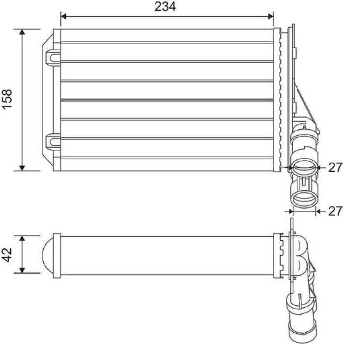 Valeo Wärmetauscher 812044 Valeo Wärmetauscher 812044