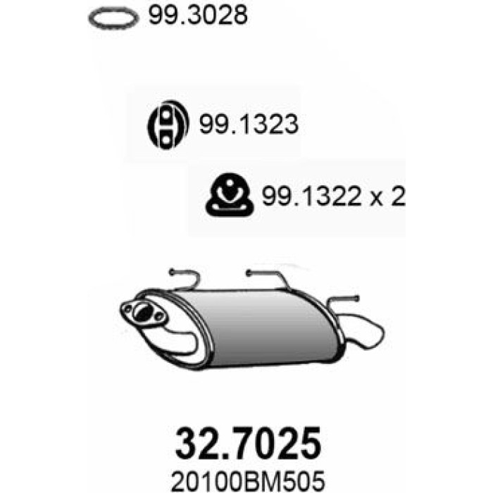 ASSO Endschalldämpfer 32.7025 ASSO Endschalldämpfer 32.7025