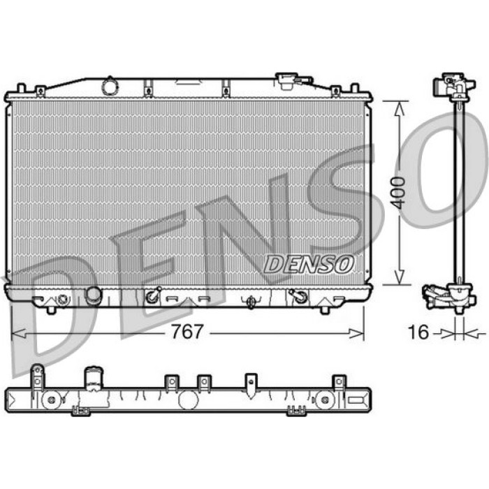 Denso Motorkühler DRM40025 Denso Motorkühler DRM40025