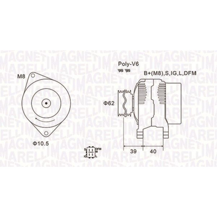 Magneti Marelli Lichtmaschine 063731964010 Magneti Marelli Lichtmaschine 063731964010