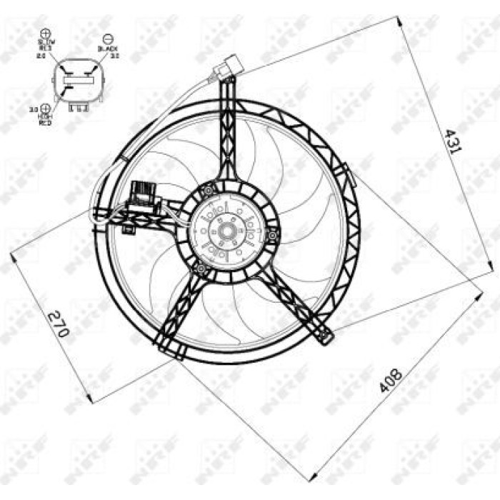 NRF Kühlerlüfter 47508 NRF Kühlerlüfter 47508