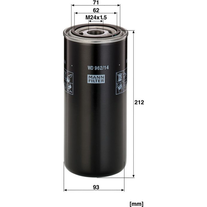 MANN-FILTER Ölfilter Industrie WD 962/14 MANN-FILTER Ölfilter Industrie WD 962/14