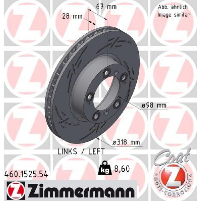 Zimmermann Bremsscheibe 460.1525.54 Zimmermann Bremsscheibe 460.1525.54