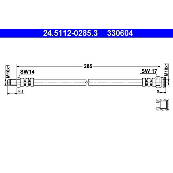 ATE Bremsschlauch 24.5112-0285.3 ATE Bremsschlauch 24.5112-0285.3