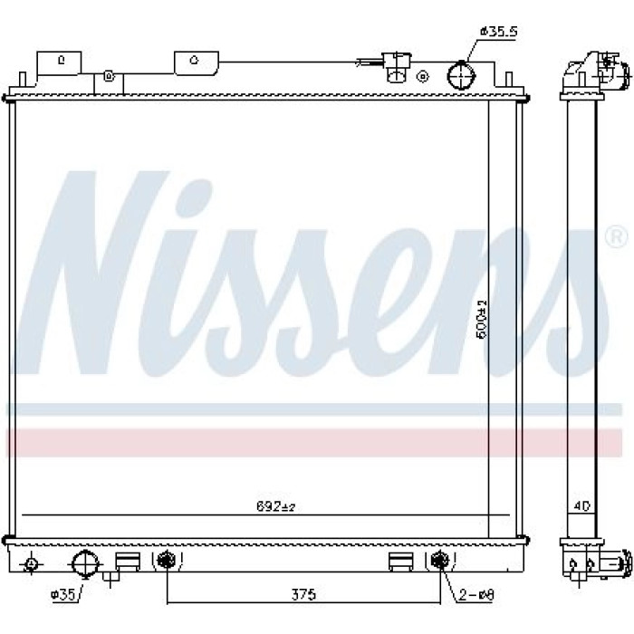 Nissens Wasserkühler PKW 68744 Nissens Wasserkühler PKW 68744
