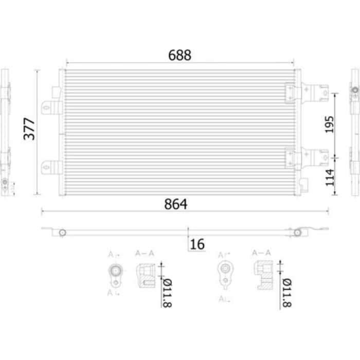 MAHLE Kondensator, Klimaanlage AC 906 000S MAHLE Kondensator, Klimaanlage AC 906 000S