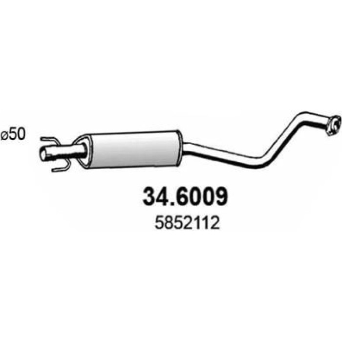 ASSO Mittelschalldämpfer 34.6009