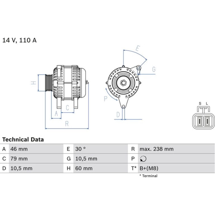 Bosch Lichtmaschine 0 986 049 500 Bosch Lichtmaschine 0 986 049 500