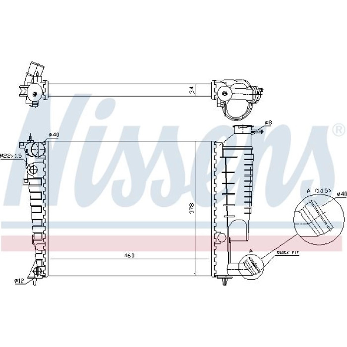 Nissens Wasserkühler PKW 61335A Nissens Wasserkühler PKW 61335A