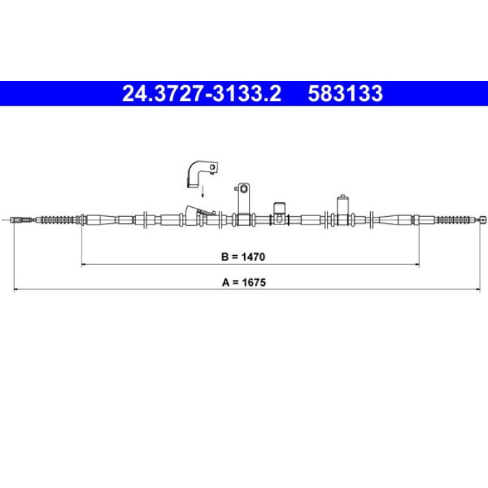 ATE Handbremsseil 24.3727-3133.2 ATE Handbremsseil 24.3727-3133.2