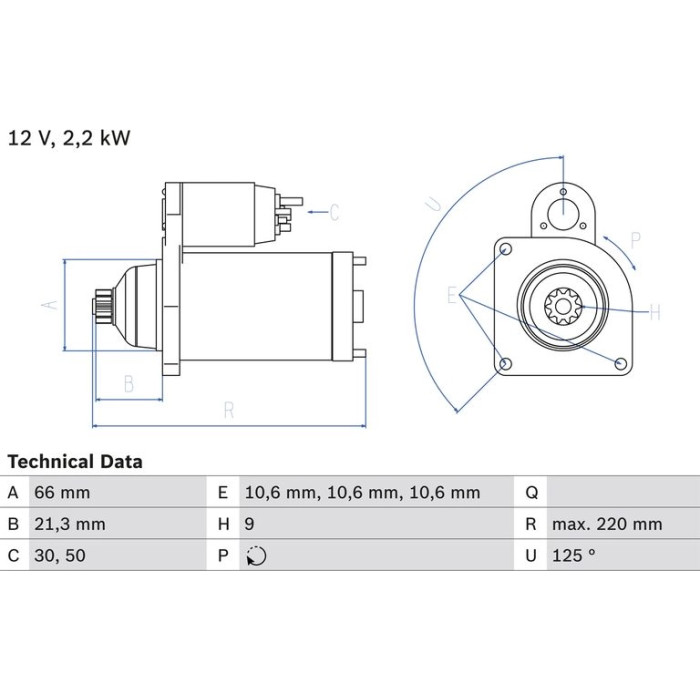 Bosch Starter 0 986 022 760 Bosch Starter 0 986 022 760