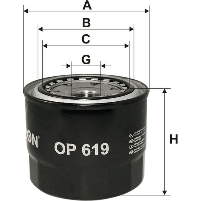 Filtron Ölfilter OP 619 Filtron Ölfilter OP 619